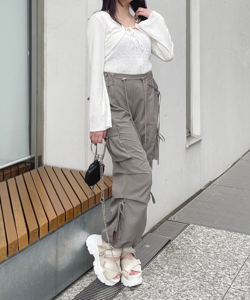 ボーダーズアットバルコニー　トップス　ＴＵＬＩＰ　ＳＬＥＥＶＥ　ＴＯＰ　36 TULIP SLEEVE TOP BD2411B－2C－74