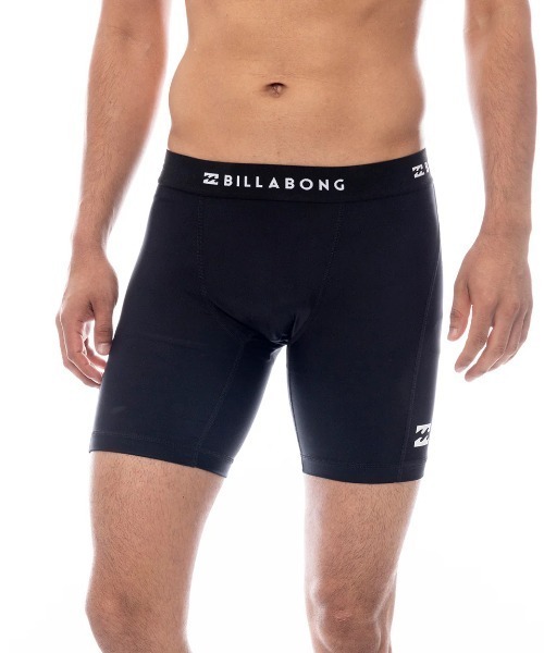 BILLABONG(ビラボン)の「BILLABONG メンズ SOLID UNDERSHORTS ラッシュレギンス 【2025年春夏モデル】/ビラボン水陸両用インナーパンツ(水着)(ラッシュガード・メンズ・ブラック/ブラック系その他/ブラック×ブルー・LARGE/SMALL/MEDIUM)」の1枚目の写真