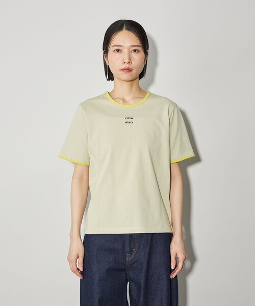 CITEN（シテン）の「＜CITEN＞ボーダー＆トリムT（Tシャツ/カットソー・レディース・ネイビー/イエロー/ブラック・FREE）」の6枚目の写真