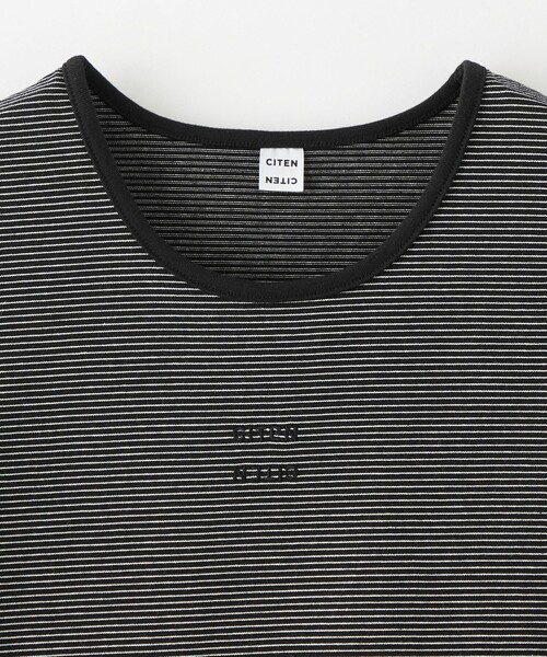 CITEN（シテン）の「＜CITEN＞ボーダー＆トリムT（Tシャツ/カットソー・レディース・ネイビー/イエロー/ブラック・FREE）」の10枚目の写真