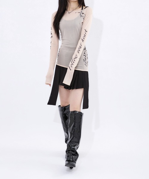 セール】tattoo sheer tops / タトゥーシアートップス（Tシャツ