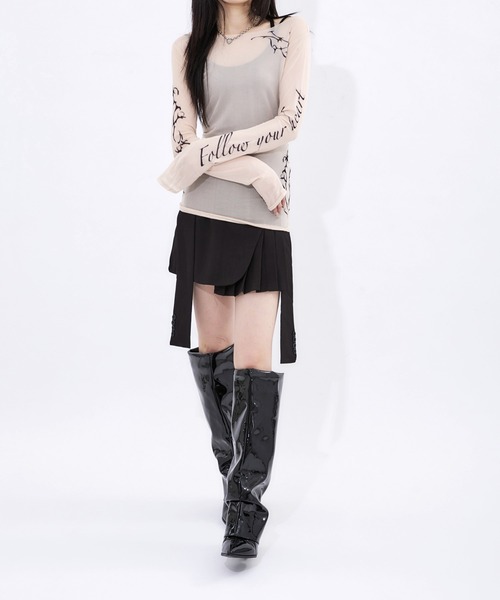 セール】tattoo sheer tops / タトゥーシアートップス（Tシャツ