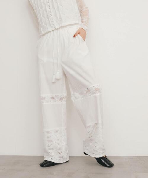 KBF（ケイビーエフ）の「レースドッキングパンツ（その他パンツ・レディース・アイボリー/ブラック・ONE）」の9枚目の写真