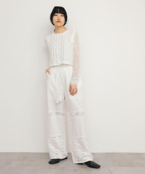 KBF（ケイビーエフ）の「レースドッキングパンツ（その他パンツ・レディース・アイボリー/ブラック・ONE）」の13枚目の写真