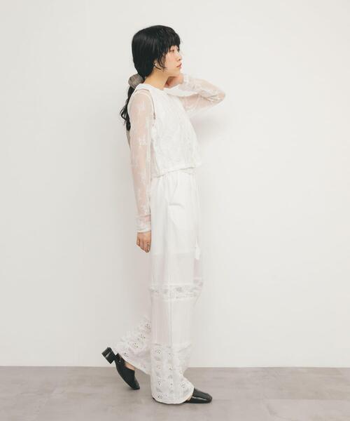 KBF（ケイビーエフ）の「レースドッキングパンツ（その他パンツ・レディース・アイボリー/ブラック・ONE）」の14枚目の写真