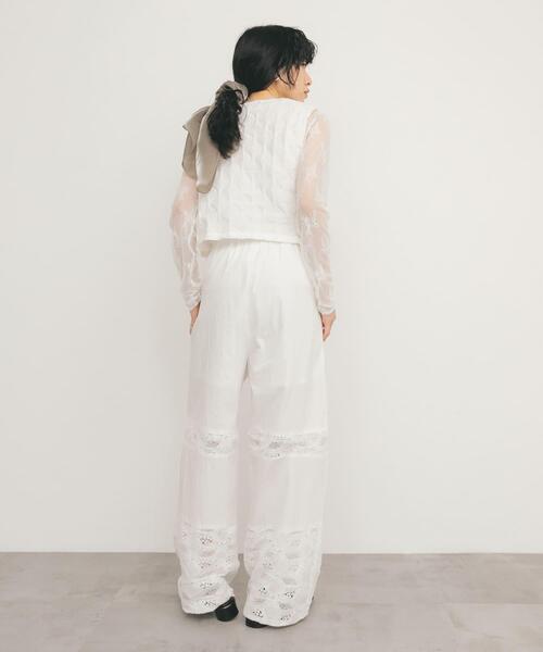 KBF（ケイビーエフ）の「レースドッキングパンツ（その他パンツ・レディース・アイボリー/ブラック・ONE）」の15枚目の写真