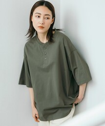 FREAK’S STORE/フリークスストア AIRDRY 7.7オンス ビックシルエット ヘンリーネックTシャツ/エアドライ ポリエステル Tシャツ/吸水速乾/遮熱性/UVカット