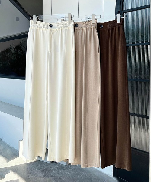 DECADE CLASSIC(ディケイド クラシック)の「【DECADE CLASSIC】きれいめワイドパンツ(チノパンツ・レディース・チョコ/ライトベージュ/ベージュ・MEDIUM/LARGE)」の8枚目の写真