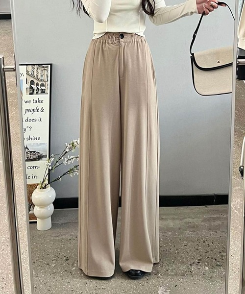 DECADE CLASSIC(ディケイド クラシック)の「【DECADE CLASSIC】きれいめワイドパンツ(チノパンツ・レディース・チョコ/ライトベージュ/ベージュ・MEDIUM/LARGE)」の6枚目の写真