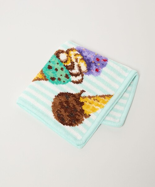 アイスクリーム　ハンカチ アイス刺繍ハンドタオル(タオル)｜ルームウェア・パジャマ通販の