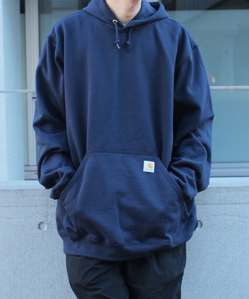 Carhartt(カーハート)の「【WG】【it】【carhartt】カーハート プルオーバーパーカー ブランドロゴ ビッグシルエットパーカー K121(パーカー・メンズ・グレー/ブラック・S/M/L/XL/XXL)」の17枚目の写真