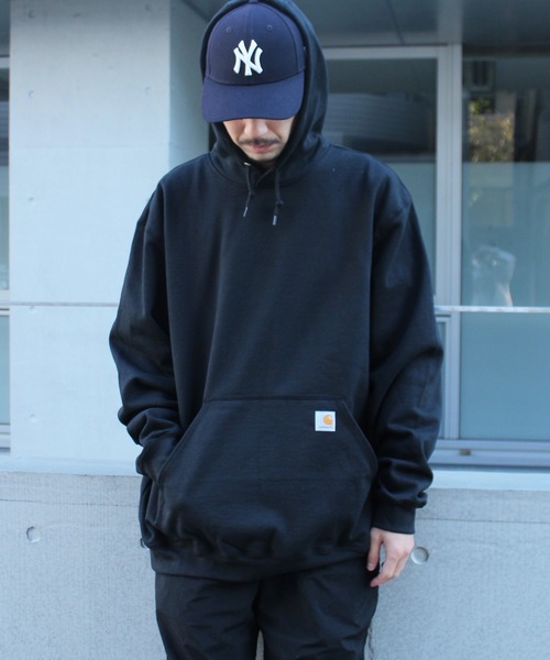 Carhartt(カーハート)の「【WG】【it】【carhartt】カーハート プルオーバーパーカー ブランドロゴ ビッグシルエットパーカー K121(パーカー・メンズ・グレー/ブラック・S/M/L/XL/XXL)」の20枚目の写真