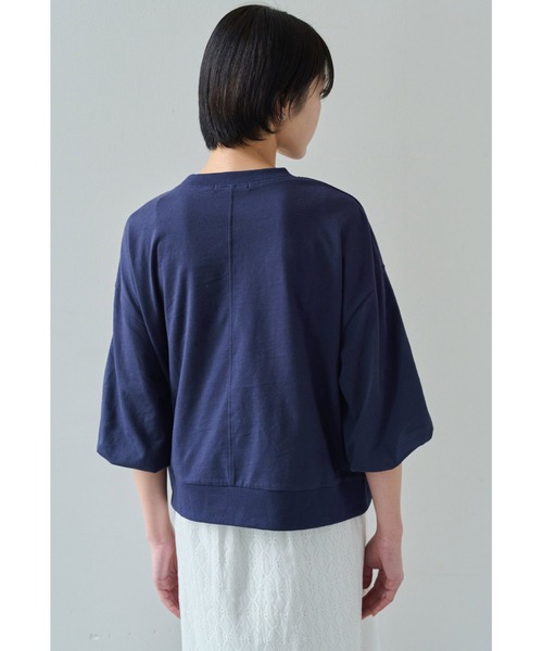 IEDIT(イディット)の「IEDIT ゆるっと着映えてトレンド見え ミニ裏毛ラインストーントップス(Tシャツ/カットソー・レディース・ネイビー/グレー・L/M/3L/LL/S)」の10枚目の写真