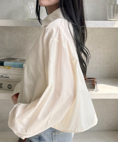 TREOVER(トレオーバー)の「刺繍入り ショート丈シャツ(シャツ/ブラウス・レディース・アイボリー・MEDIUM/LARGE)」の6枚目の写真