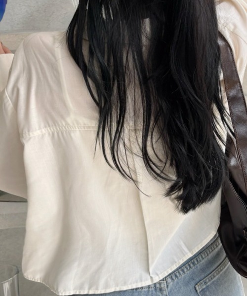 TREOVER(トレオーバー)の「刺繍入り ショート丈シャツ(シャツ/ブラウス・レディース・アイボリー・MEDIUM/LARGE)」の7枚目の写真