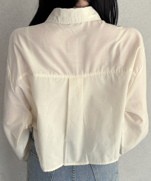 TREOVER(トレオーバー)の「刺繍入り ショート丈シャツ(シャツ/ブラウス・レディース・アイボリー・MEDIUM/LARGE)」の12枚目の写真