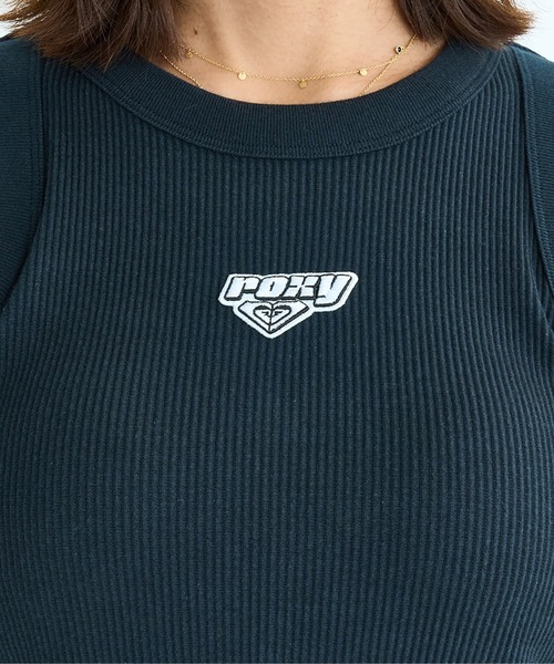 ROXY（ロキシー）の「AWESOME /ロキシーロゴワンポイントタンクトップ（タンクトップ・レディース・ナチュラル/ブラック/ブラウン/グリーン・MEDIUM/LARGE/SMALL）」の7枚目の写真