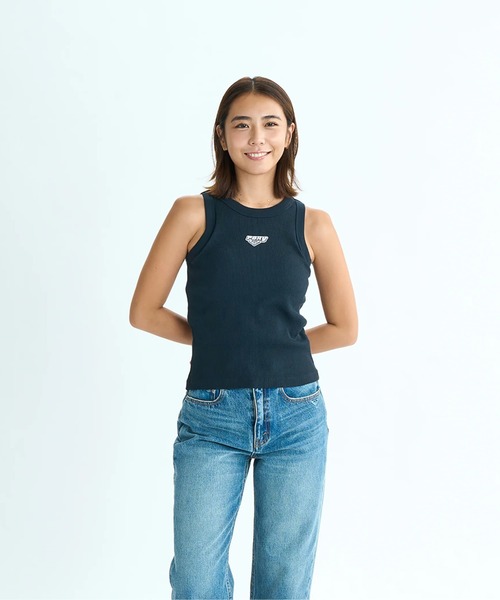 ROXY（ロキシー）の「AWESOME /ロキシーロゴワンポイントタンクトップ（タンクトップ・レディース・ナチュラル/ブラック/ブラウン/グリーン・MEDIUM/LARGE/SMALL）」の10枚目の写真