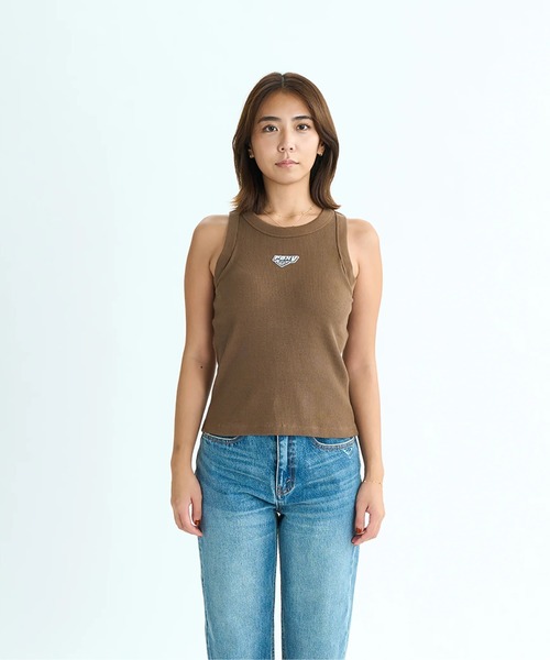 ROXY（ロキシー）の「AWESOME /ロキシーロゴワンポイントタンクトップ（タンクトップ・レディース・ナチュラル/ブラック/ブラウン/グリーン・MEDIUM/LARGE/SMALL）」の17枚目の写真