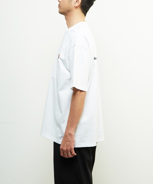MEN'S MELROSE(メンズメルローズ)の「【MASTER FRAME/マスターフレーム】Teddy Bearポケット刺繍Tシャツ(Tシャツ/カットソー・メンズ・ホワイト/スミクロ・1/2/3/4)」の16枚目の写真