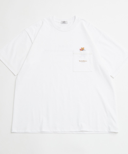 MEN'S MELROSE(メンズメルローズ)の「【MASTER FRAME/マスターフレーム】Teddy Bearポケット刺繍Tシャツ(Tシャツ/カットソー・メンズ・ホワイト/スミクロ・1/2/3/4)」の10枚目の写真