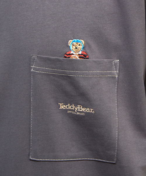 MEN'S MELROSE(メンズメルローズ)の「【MASTER FRAME/マスターフレーム】Teddy Bearポケット刺繍Tシャツ(Tシャツ/カットソー・メンズ・ホワイト/スミクロ・1/2/3/4)」の20枚目の写真