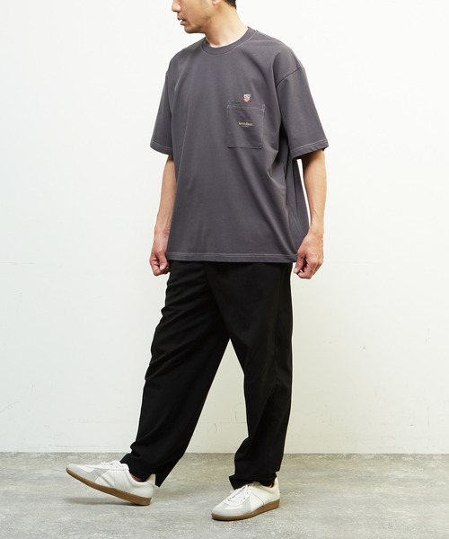 MEN'S MELROSE(メンズメルローズ)の「【MASTER FRAME/マスターフレーム】Teddy Bearポケット刺繍Tシャツ(Tシャツ/カットソー・メンズ・ホワイト/スミクロ・1/2/3/4)」の19枚目の写真