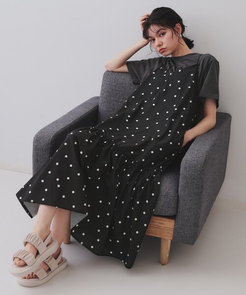 OPAQUE.CLIP / オペーク ドット クリップ バルーンスリーブマキシ丈ニットワンピース ⁄ オペーク ドット クリップ | ワンピースオペーク