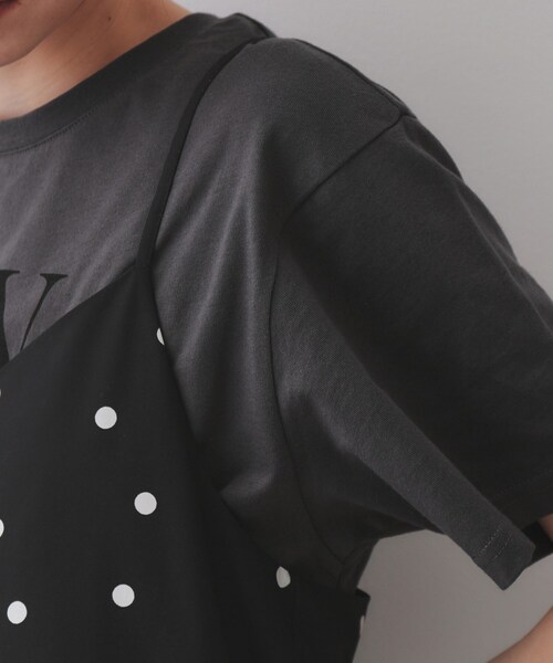 OPAQUE.CLIP（オペークドットクリップ）の「ドットプリントキャミワンピース【洗濯機洗い可】（ワンピース・レディース・ブラック系/ダークブラウン系/ダークブラウン系8・00）」の20枚目の写真