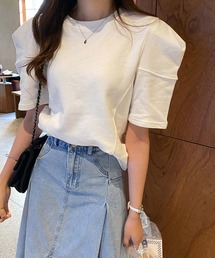 Girly Doll（ガーリードール）の「クルーネックボリュームスリーブカットソー（Tシャツ/カットソー）」