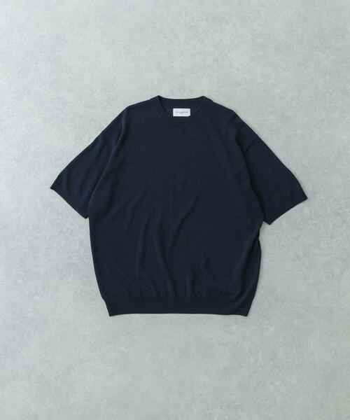 URBAN RESEARCH(アーバンリサーチ)の「new basic WOOL SILK KNIT T-SHIRTS(ニット/セーター・メンズ・ブラック/ネイビー・MEDIUM/LARGE)」の10枚目の写真