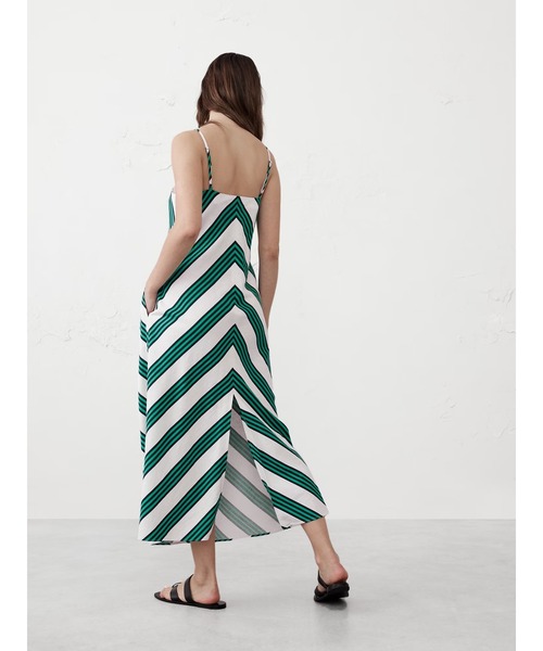Banana Republic ☆ リネン ブレンド ストラップ ミディ ドレス BANANA REPUBLIC FACTORY STORE(バナナリパブリック
