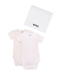 BOSS（ボス）の「ベビー ボディスーツ2枚セット ストレッチコットン（ベビーギフト）」