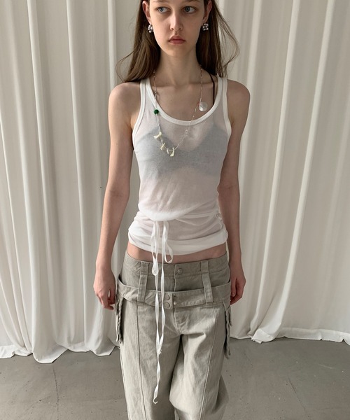 LONSLAN】ポケットベルト レイヤードパンツ CHLONW25s030