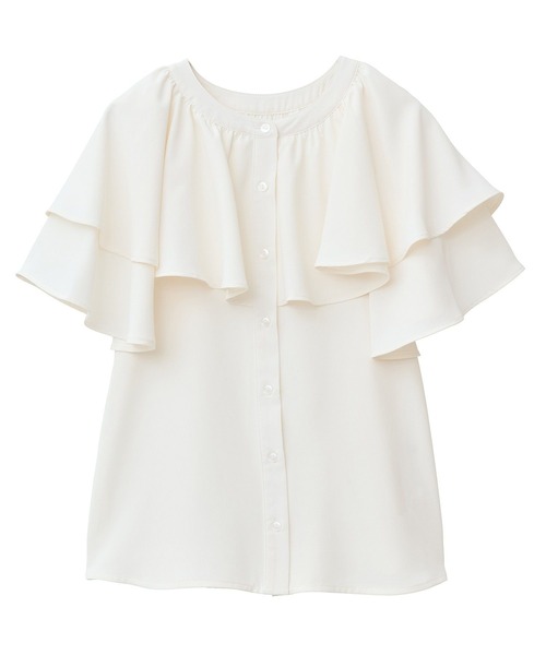 earth music&ecology(アースミュージックアンドエコロジー)の「ケープブラウス(シャツ/ブラウス・レディース・ピンク/オフホワイト/サックスブルー/その他14・FREE)」の14枚目の写真