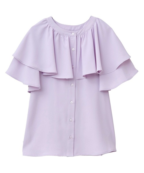 earth music&ecology(アースミュージックアンドエコロジー)の「ケープブラウス(シャツ/ブラウス・レディース・ピンク/オフホワイト/サックスブルー/その他14・FREE)」の5枚目の写真