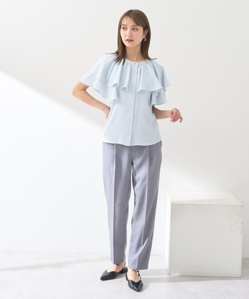 earth music&ecology(アースミュージックアンドエコロジー)の「ケープブラウス(シャツ/ブラウス・レディース・ピンク/オフホワイト/サックスブルー/その他14・FREE)」の6枚目の写真