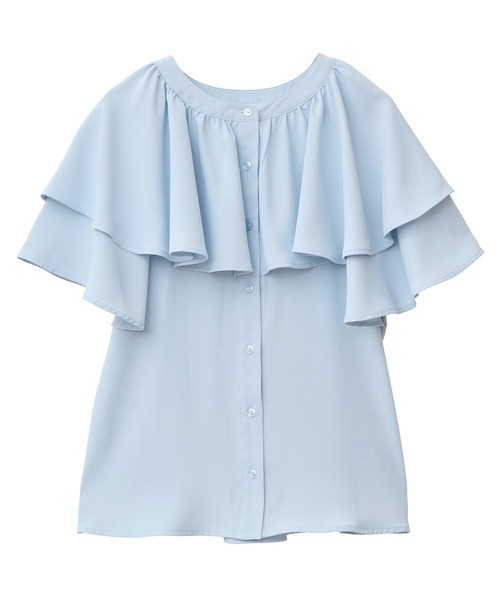 earth music&ecology(アースミュージックアンドエコロジー)の「ケープブラウス(シャツ/ブラウス・レディース・ピンク/オフホワイト/サックスブルー/その他14・FREE)」の16枚目の写真