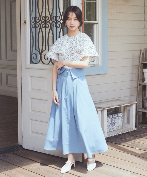 earth music&ecology(アースミュージックアンドエコロジー)の「ケープブラウス(シャツ/ブラウス・レディース・ピンク/オフホワイト/サックスブルー/その他14・FREE)」の11枚目の写真