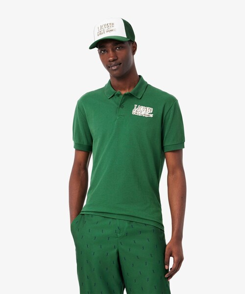 LACOSTE(ラコステ)の「UVカット UPF50+ ウルトラドライ鹿の子 ラコステゴルフワッペンポロシャツ(ポロシャツ・メンズ・ライトブルー/ホワイト/グリーン・3/4/5)」の3枚目の写真