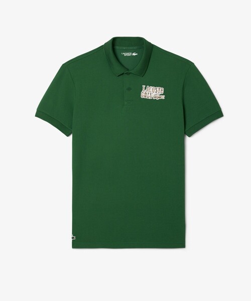 LACOSTE(ラコステ)の「UVカット UPF50+ ウルトラドライ鹿の子 ラコステゴルフワッペンポロシャツ(ポロシャツ・メンズ・ライトブルー/ホワイト/グリーン・3/4/5)」の6枚目の写真