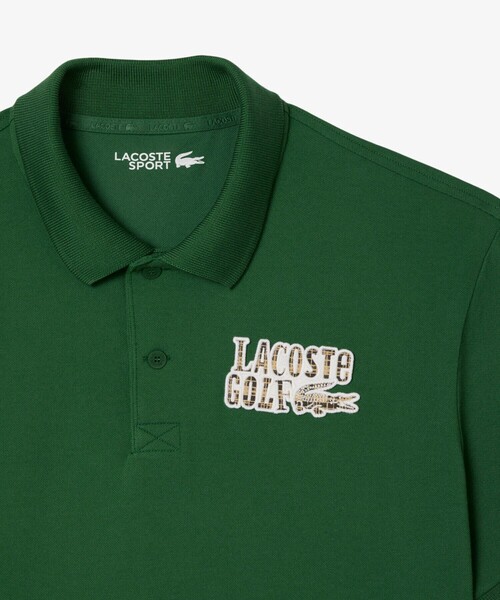 LACOSTE(ラコステ)の「UVカット UPF50+ ウルトラドライ鹿の子 ラコステゴルフワッペンポロシャツ(ポロシャツ・メンズ・ライトブルー/ホワイト/グリーン・3/4/5)」の8枚目の写真