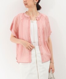 MICO COULIER | オーガンジースタンドカラーブラウス(シャツ/ブラウス)