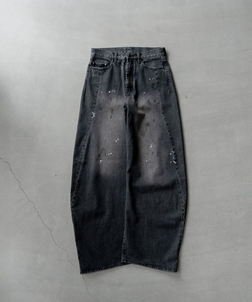Baggy silhouette curve denim / バギーシルエットカーブデニム