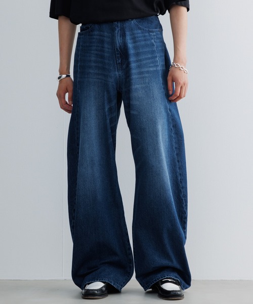 高速 割引 2025 東日本 Baggy silhouette curve denim / バギーシルエットカーブデニム パンツ
