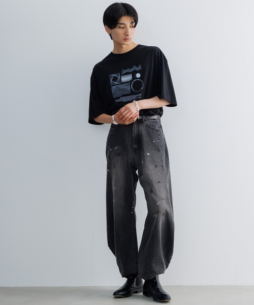SINSS ジーンズ Baggy silhouette curve denim / バギー