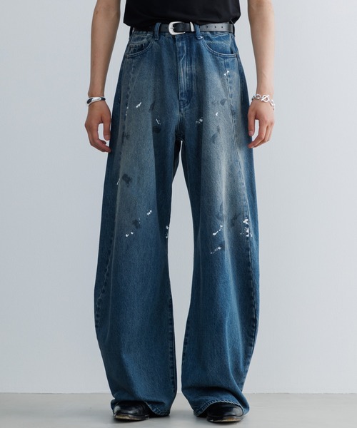 Baggy silhouette curve denim / バギーシルエットカーブデニム