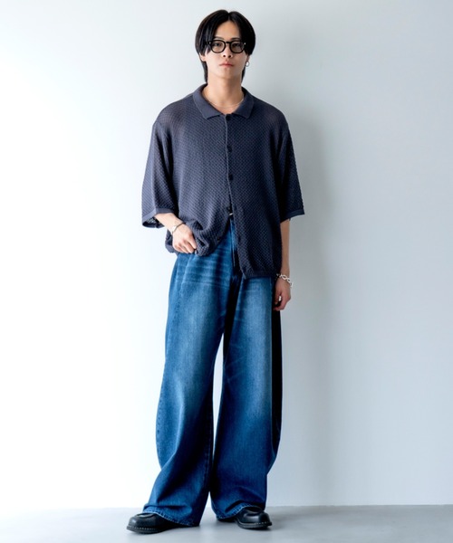 【オープニング 大放出セール】 Baggy silhouette バギーシルエットカーブデニム / denim curve パンツ