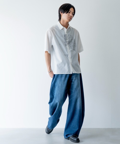 Baggy silhouette curve denim / バギーシルエットカーブデニム