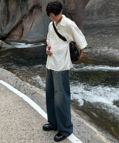 Baggy silhouette curve denim / バギーシルエットカーブデニム